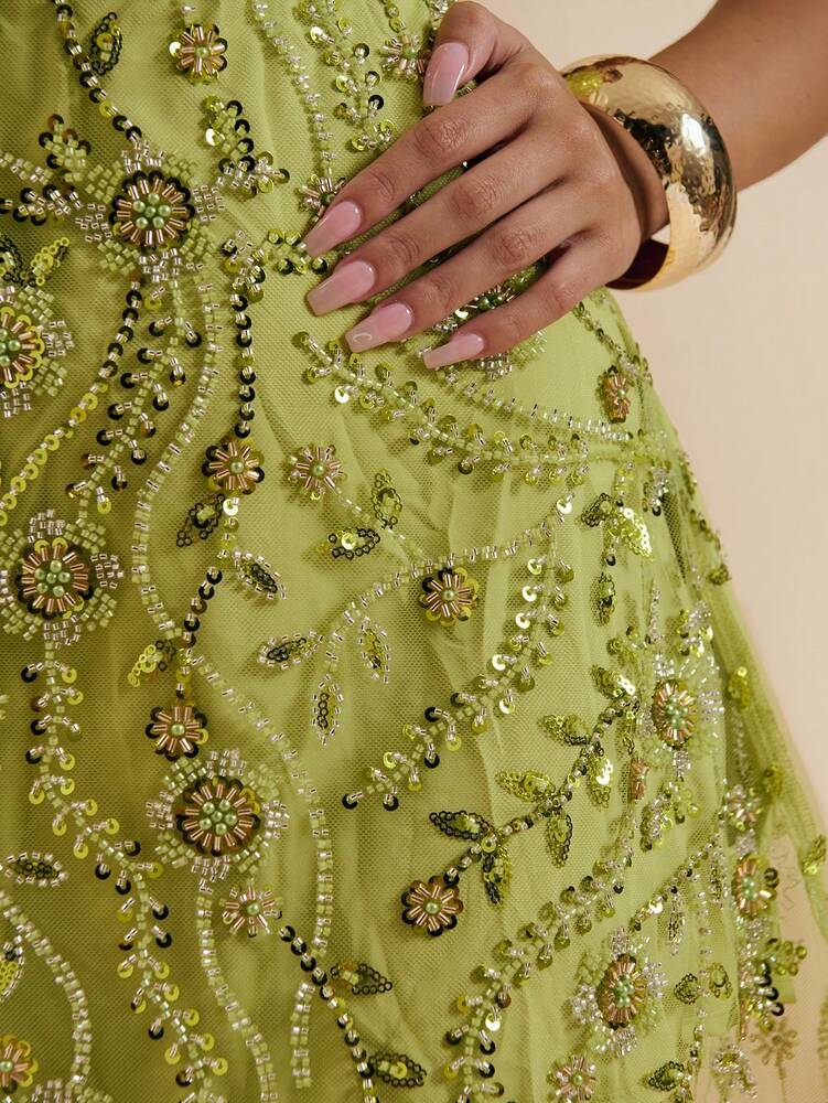 Women's Spaghetti Strap Mini Dress With Beaded Floral Detail Backless Sexy Elegant Summer Outfit Club Party Vacation Sundress For Women